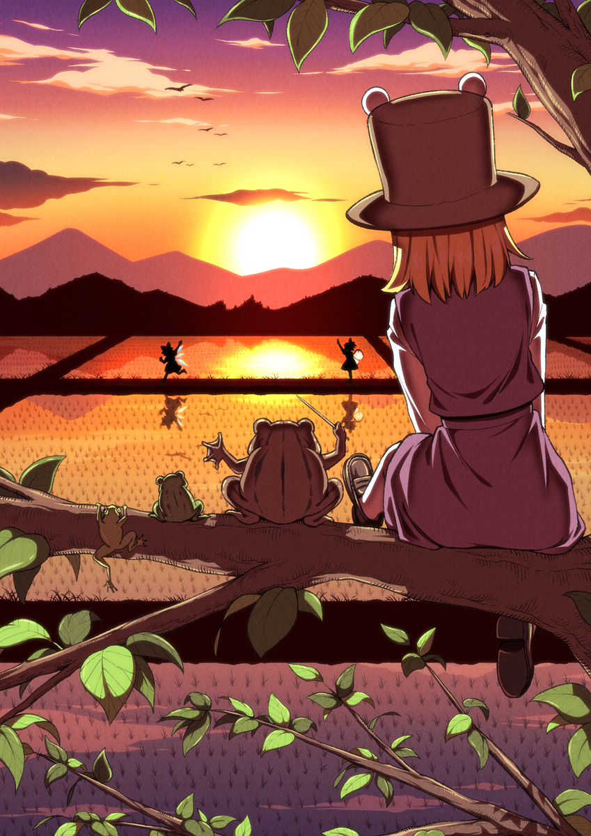 This is a pixiv picture whose title is かえるがなくからか～えろ♪.