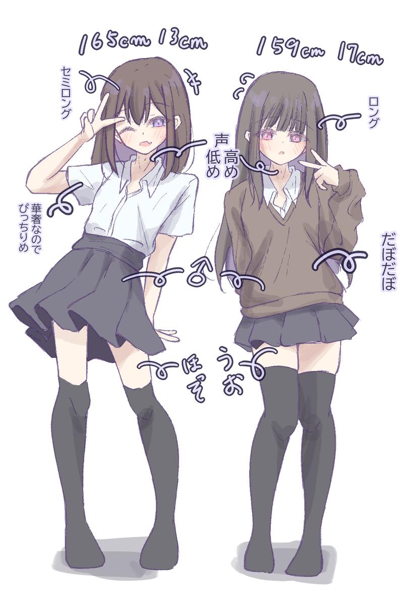 This is a pixiv picture whose title is どっちが好み？.