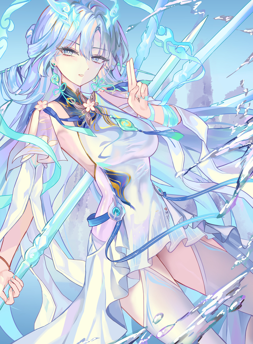 This is a pixiv picture whose title is 清宵.