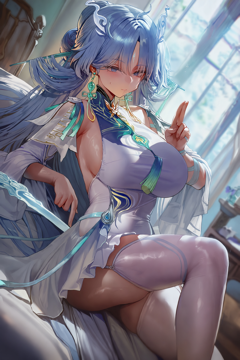 This is a pixiv picture whose title is 清宵.