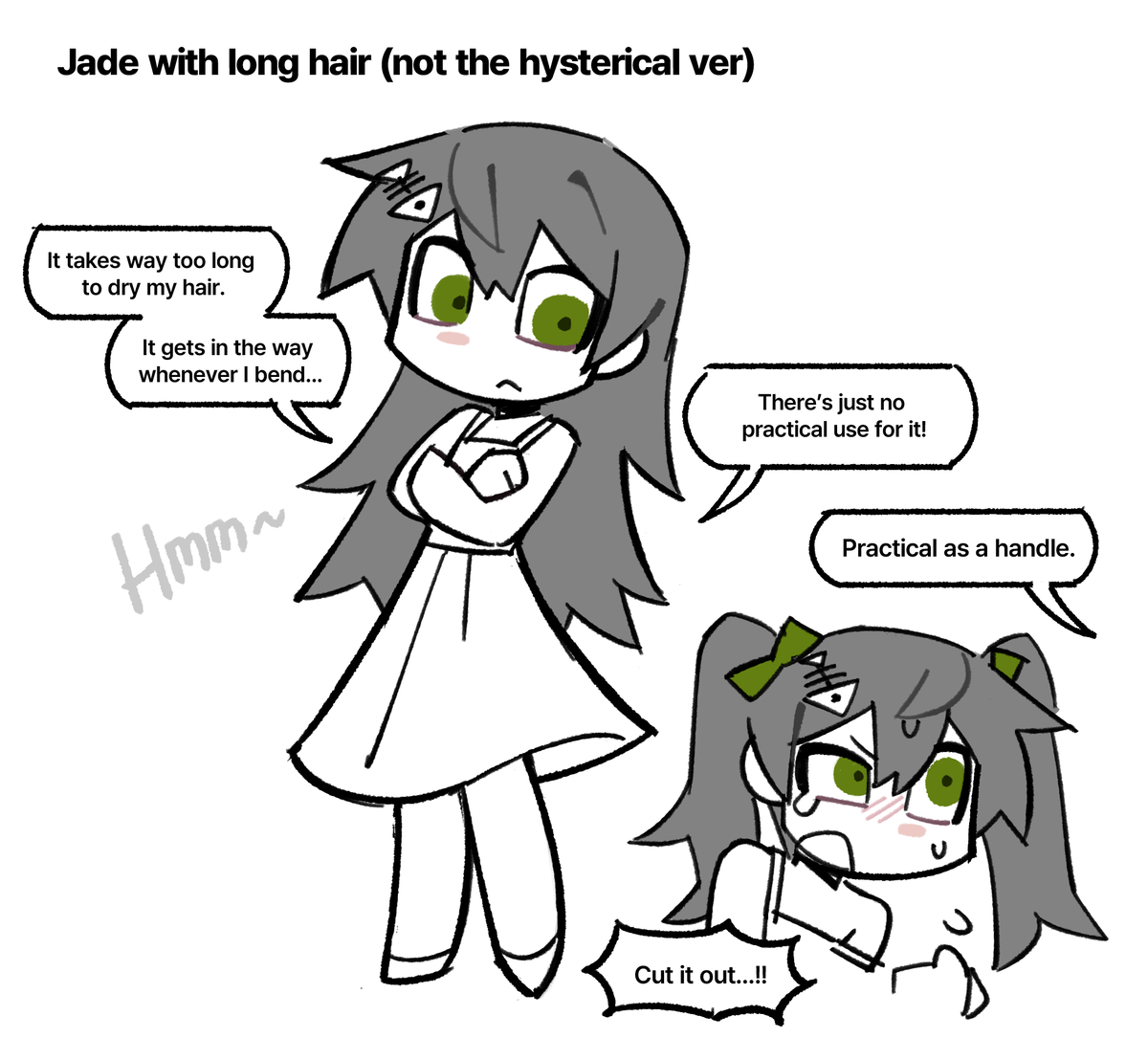 This is a pixiv picture whose title is long hair.