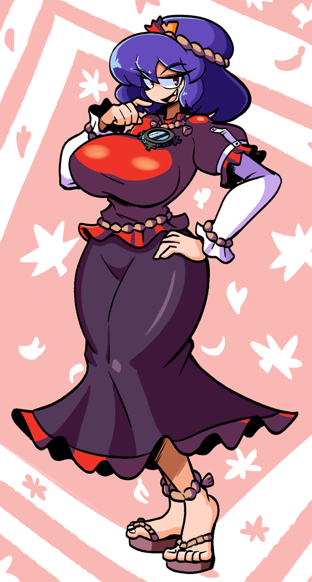 This is a pixiv picture whose title is Kanako Yasaka.