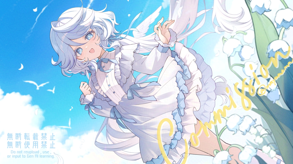 This is a pixiv picture whose title is ☁️🌼🤍❄☁️.