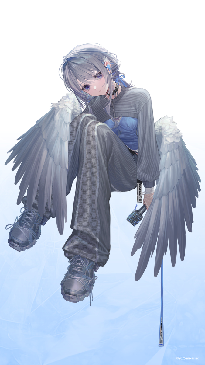 This is a pixiv picture whose title is 稀羽すう3D新衣装.