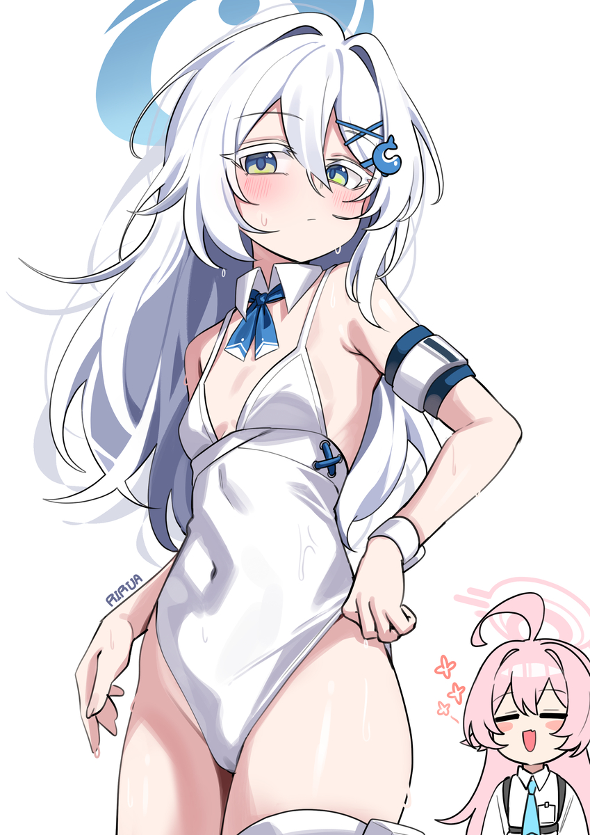 This is a pixiv picture whose title is 수영 최적화 몸매 ㄷㄷ.