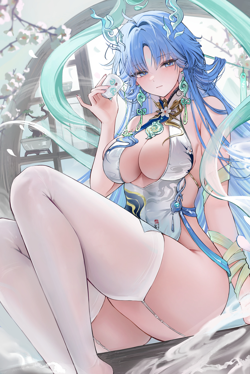 This is a pixiv picture whose title is 清宵.