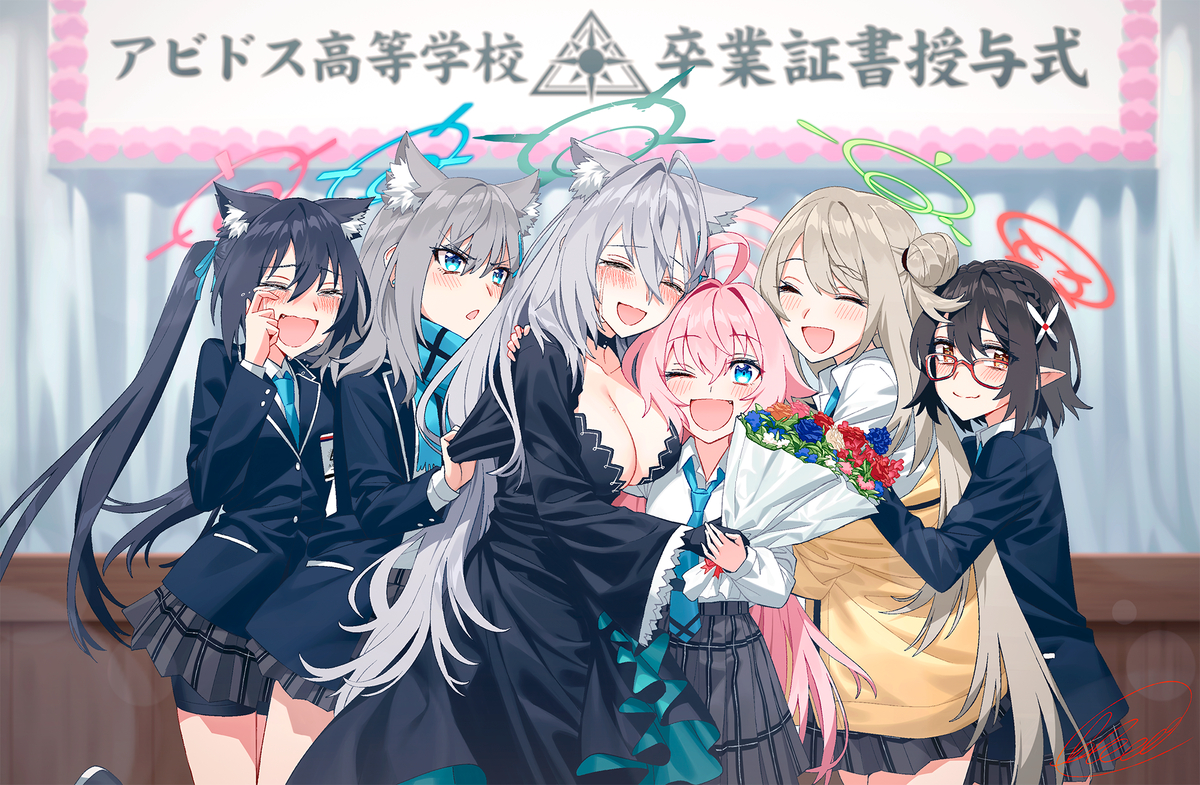 This is a pixiv picture whose title is 卒業写真.