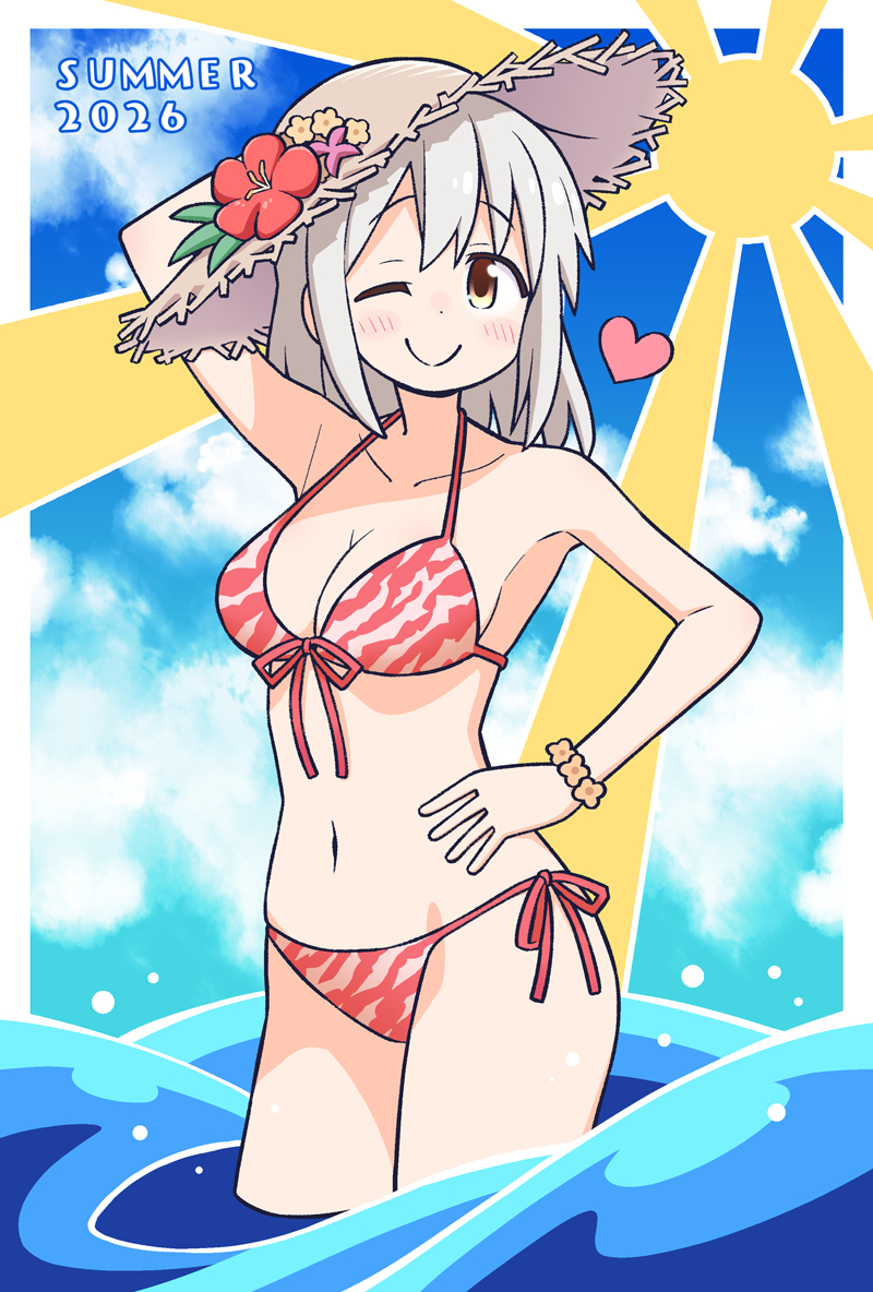 This is a pixiv picture whose title is 残暑お見舞い2026.