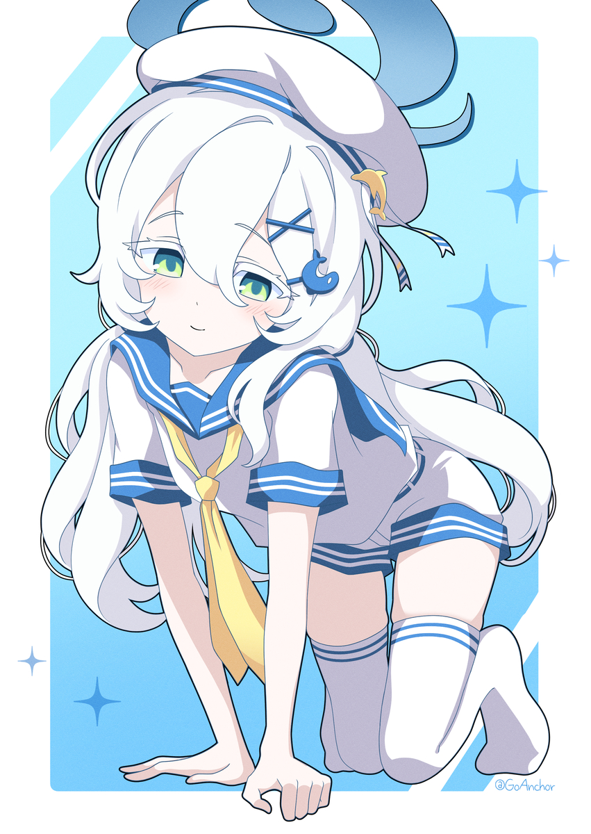 This is a pixiv picture whose title is 🐬⚓.
