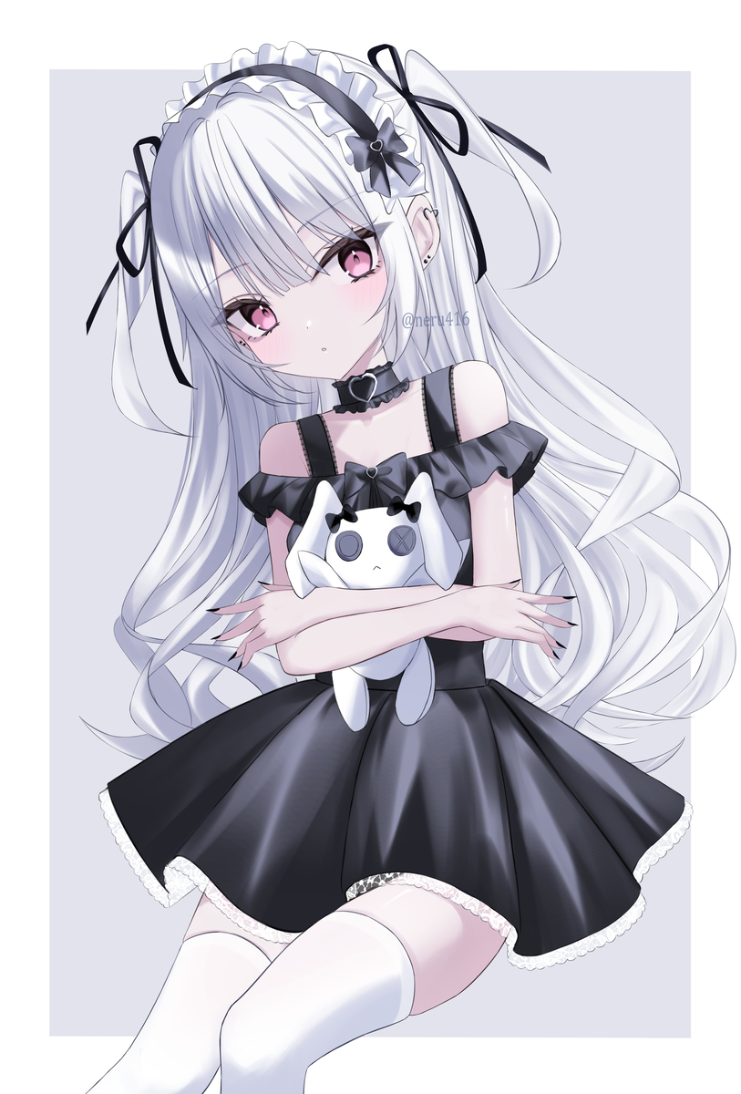 This is a pixiv picture whose title is 🖤.