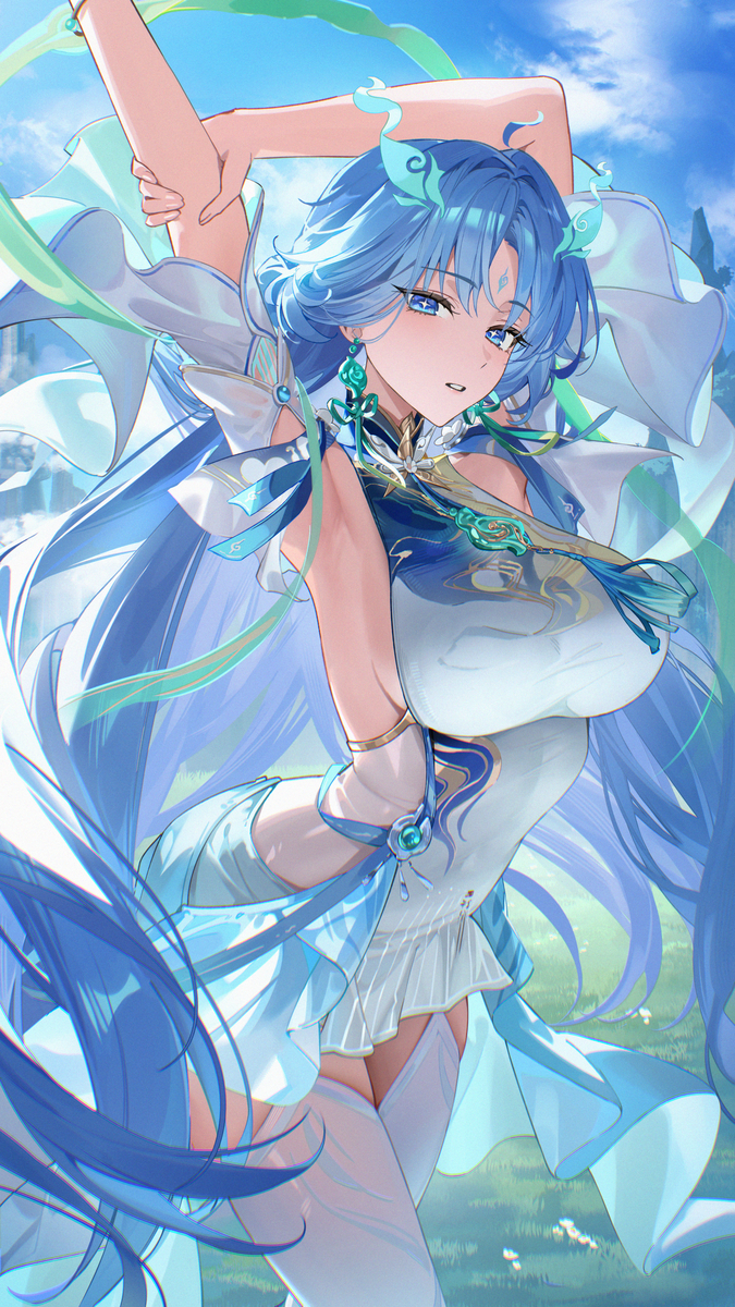 This is a pixiv picture whose title is 清宵.
