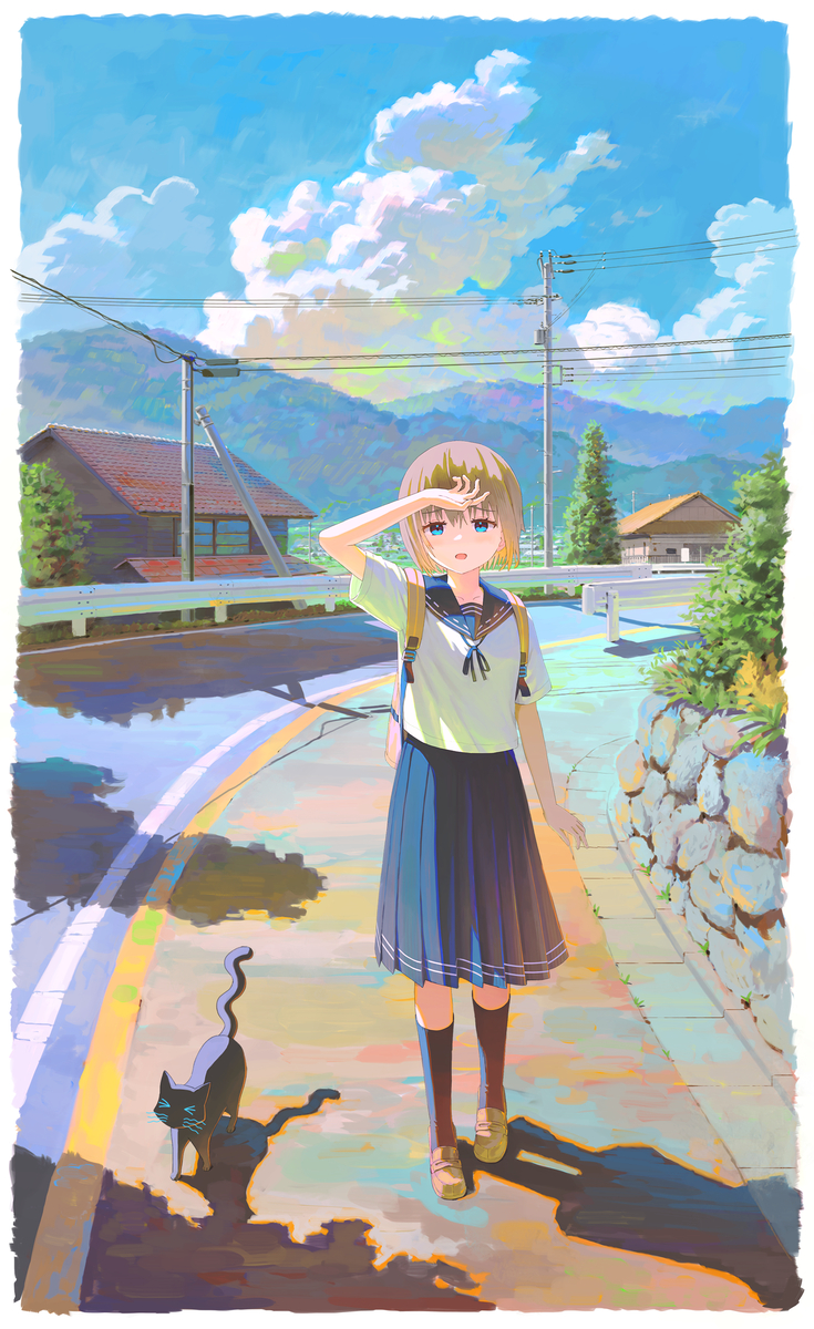 This is a pixiv picture whose title is 夏の日差し.