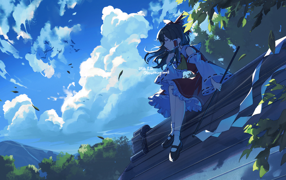 This is a pixiv picture whose title is 影涼し.