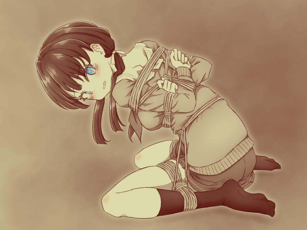 This is a pixiv picture whose title is 縄抜けチャレンジするさやか.
