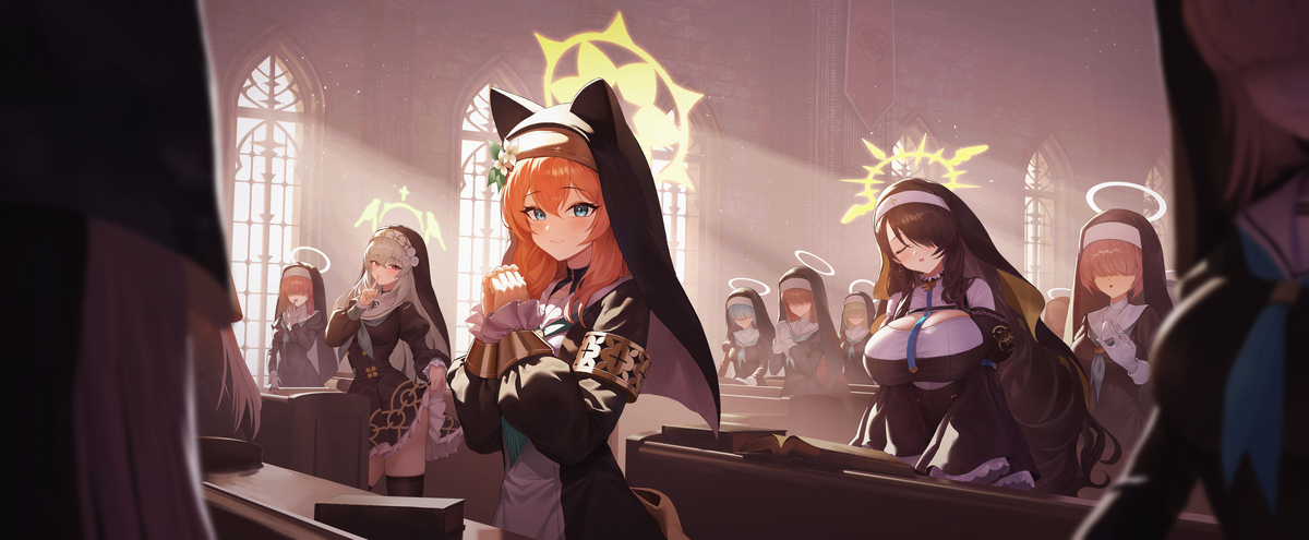 This is a pixiv picture whose title is 少女祈祷中~.