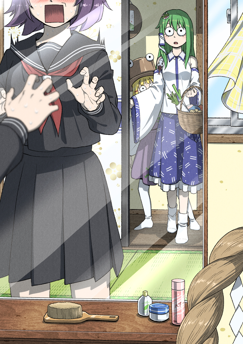 This is a pixiv picture whose title is 「ただいま戻りま…………」.