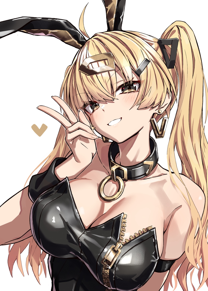 This is a pixiv picture whose title is デカジッパー黒金バニーちゃん.