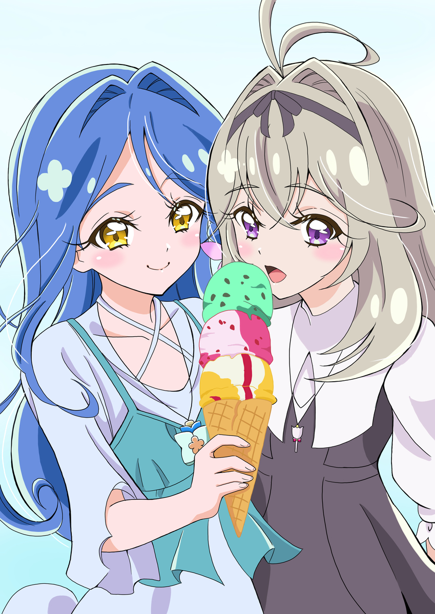 This is a pixiv picture whose title is くれあ🤍るるか.