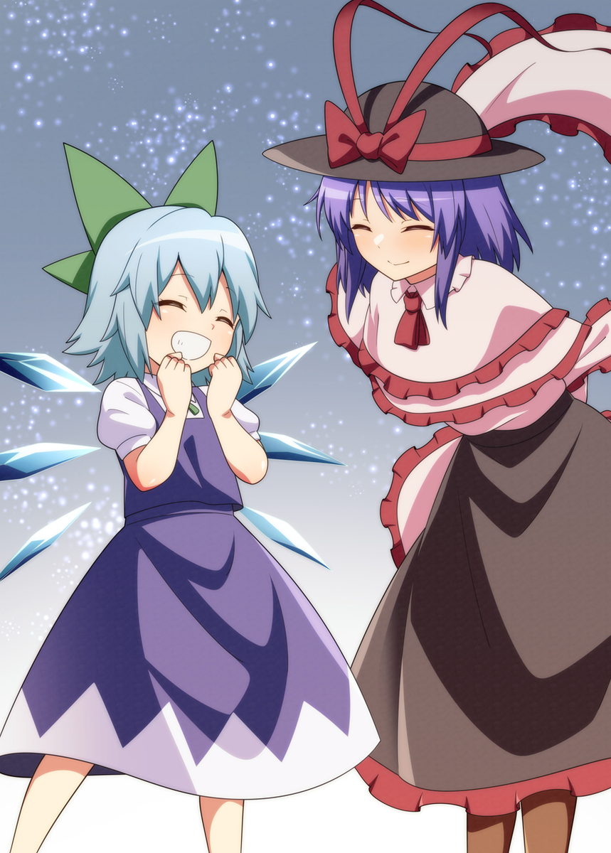 This is a pixiv picture whose title is 【Skeb】氷精と天女の一幕.
