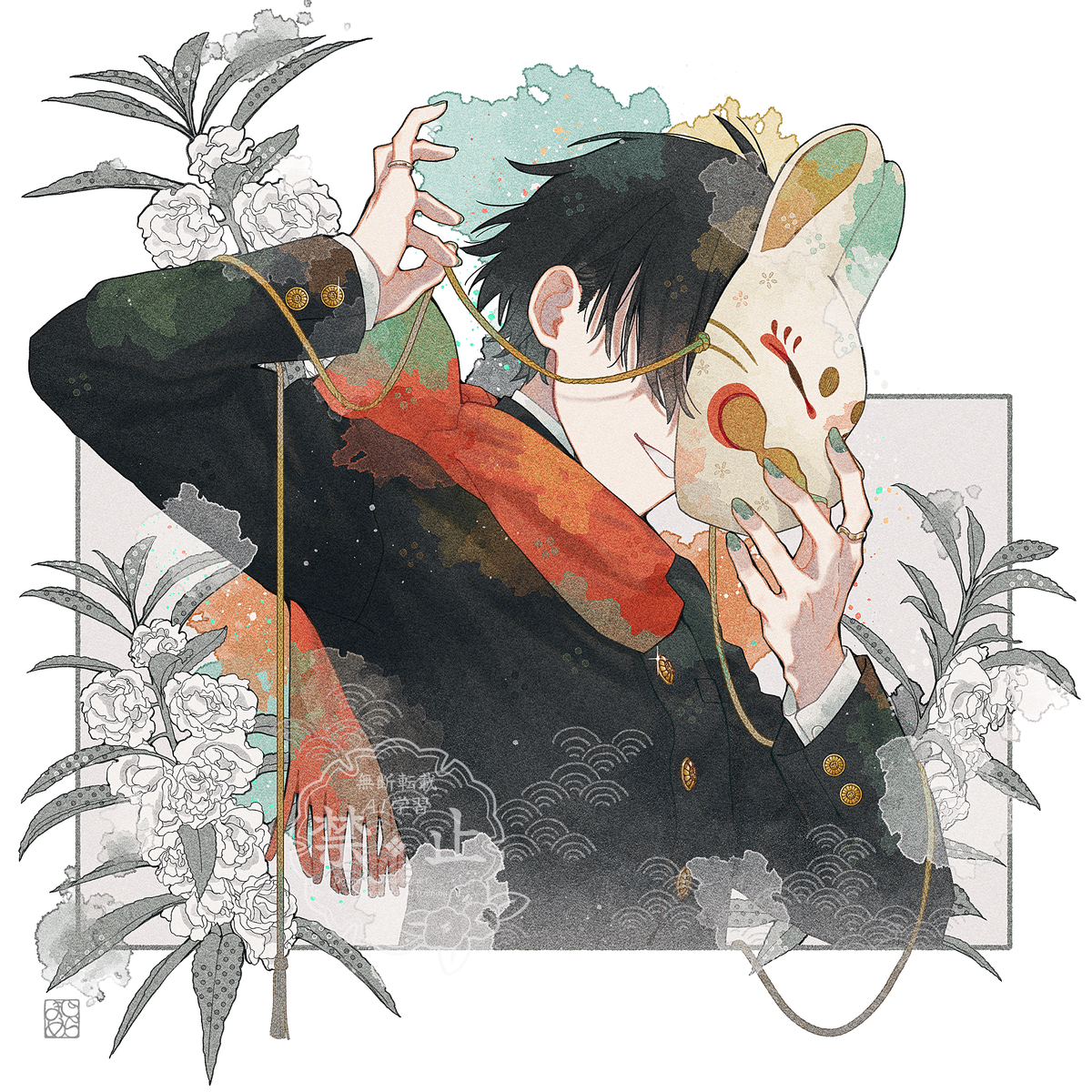 This is a pixiv picture whose title is 兎面🐇.