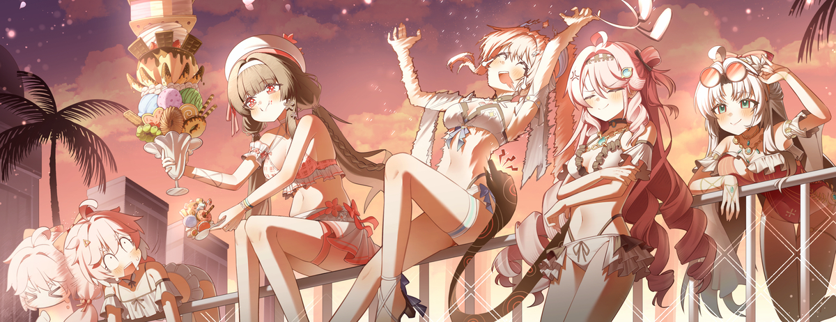 This is a pixiv picture whose title is Sunset!.