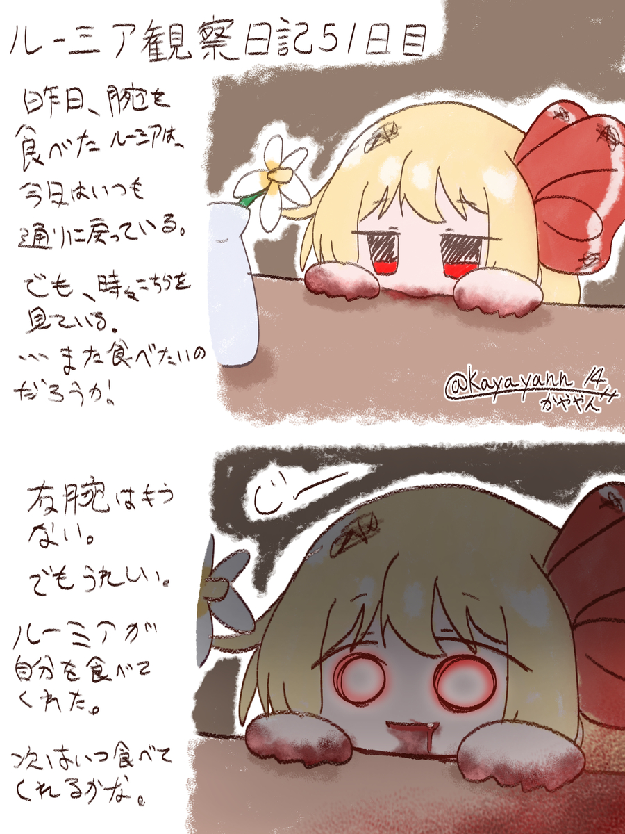 This is a pixiv picture whose title is ルーミア観察日記 まとめ⑥.