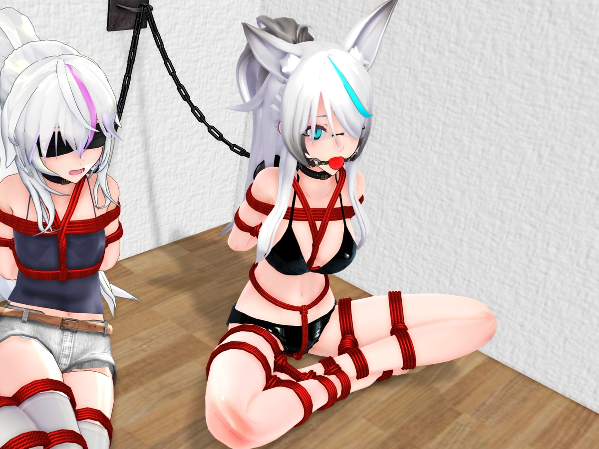 This is a pixiv picture whose title is 合作脫縛.