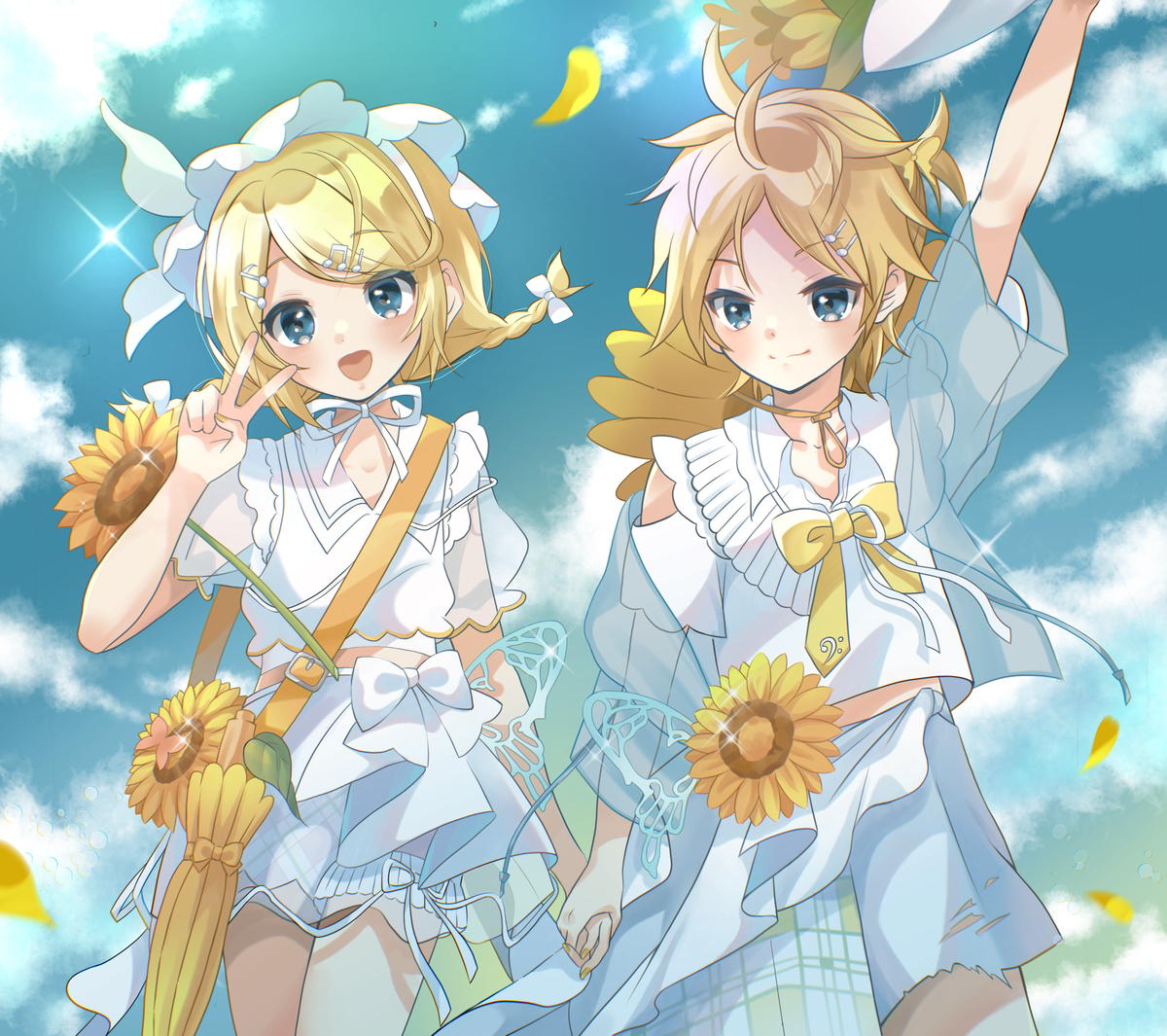 This is a pixiv picture whose title is 🌻マジミラリンレン☁️.