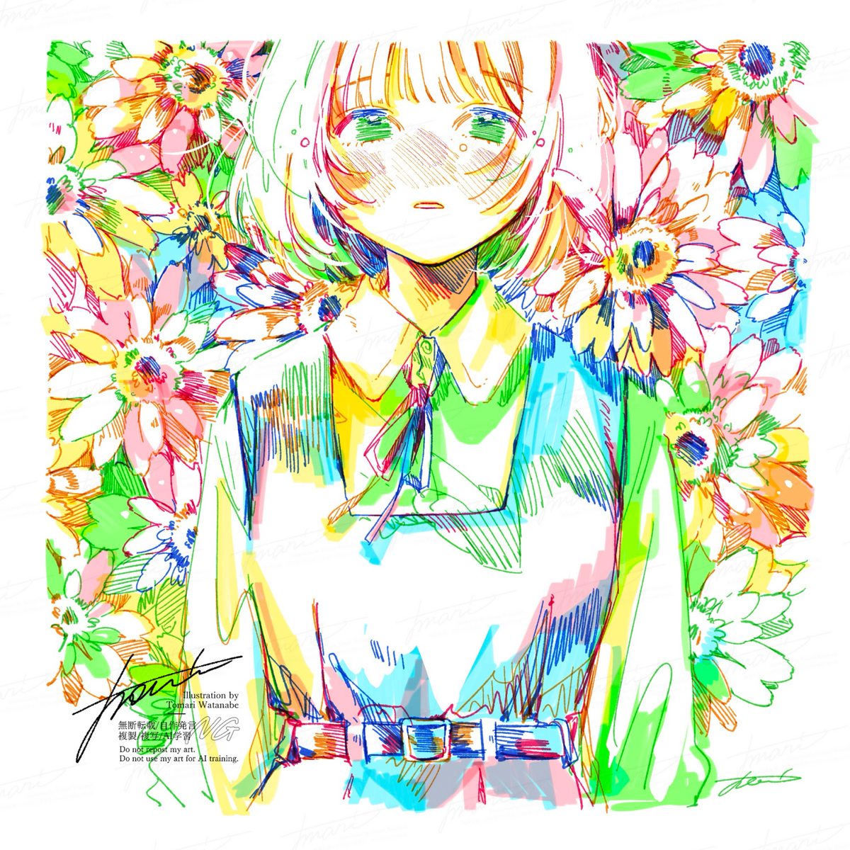 This is a pixiv picture whose title is 祝福(remake).
