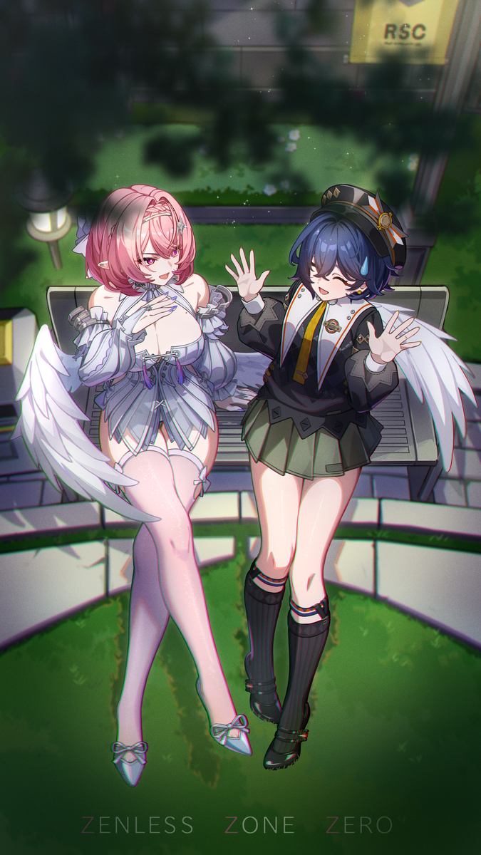 This is a pixiv picture whose title is 坏坏天使小姐和好好市民小姐.