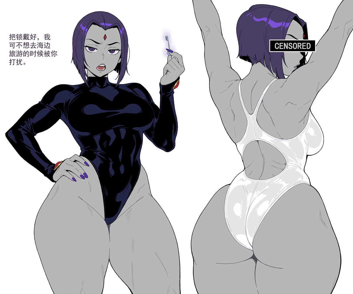 This is a pixiv picture whose title is Raven  泳装（3p.