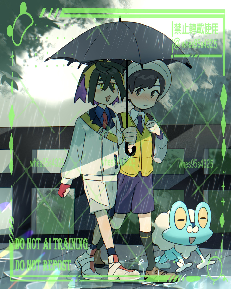 This is a pixiv picture whose title is 雨の日.