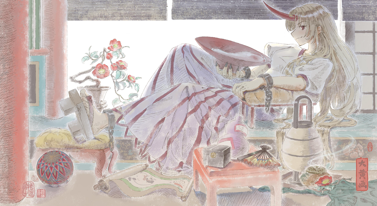 This is a pixiv picture whose title is 会须一饮.