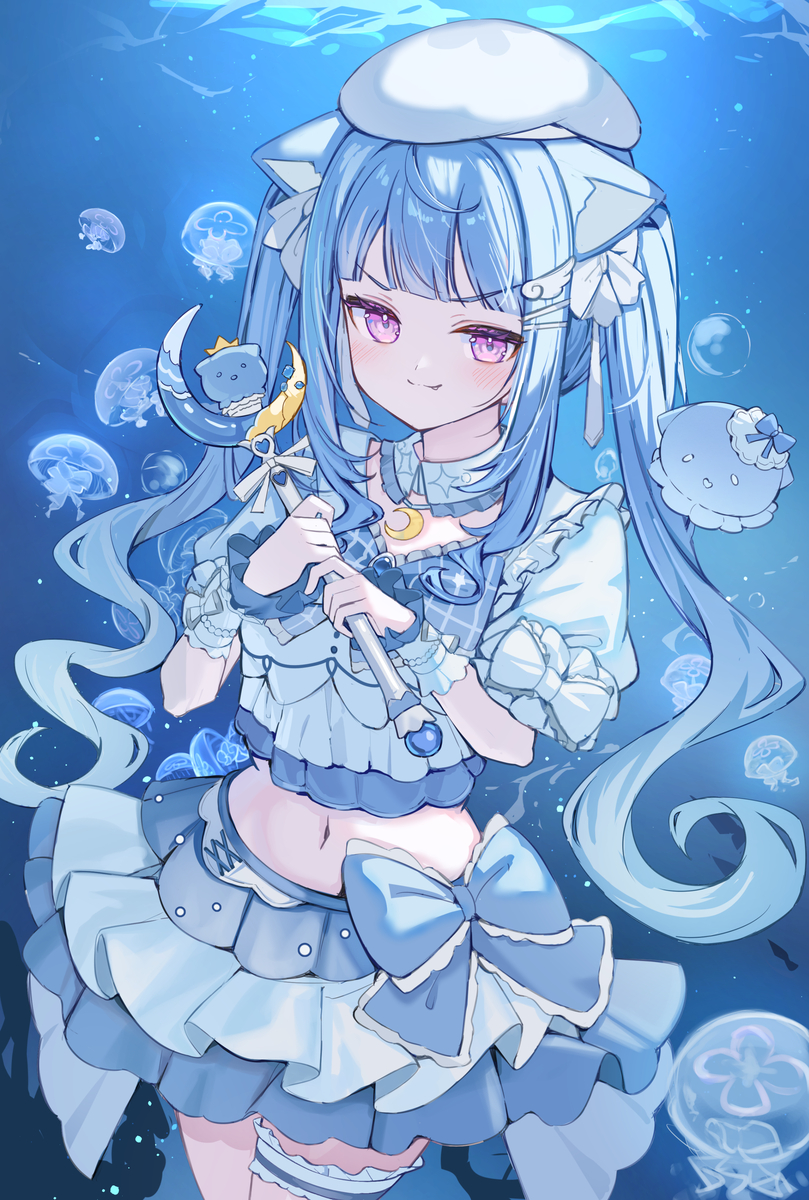 This is a pixiv picture whose title is 海月雲ろあ.