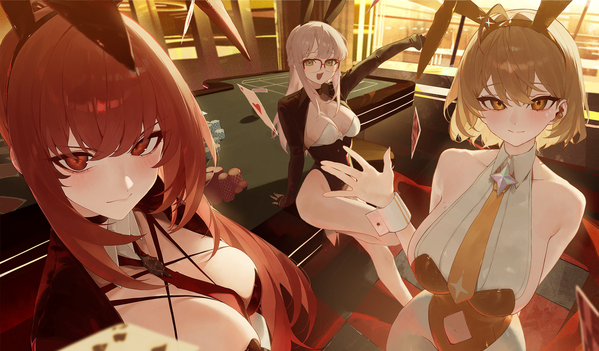 This is a pixiv picture whose title is ウンターズ バニーガール.