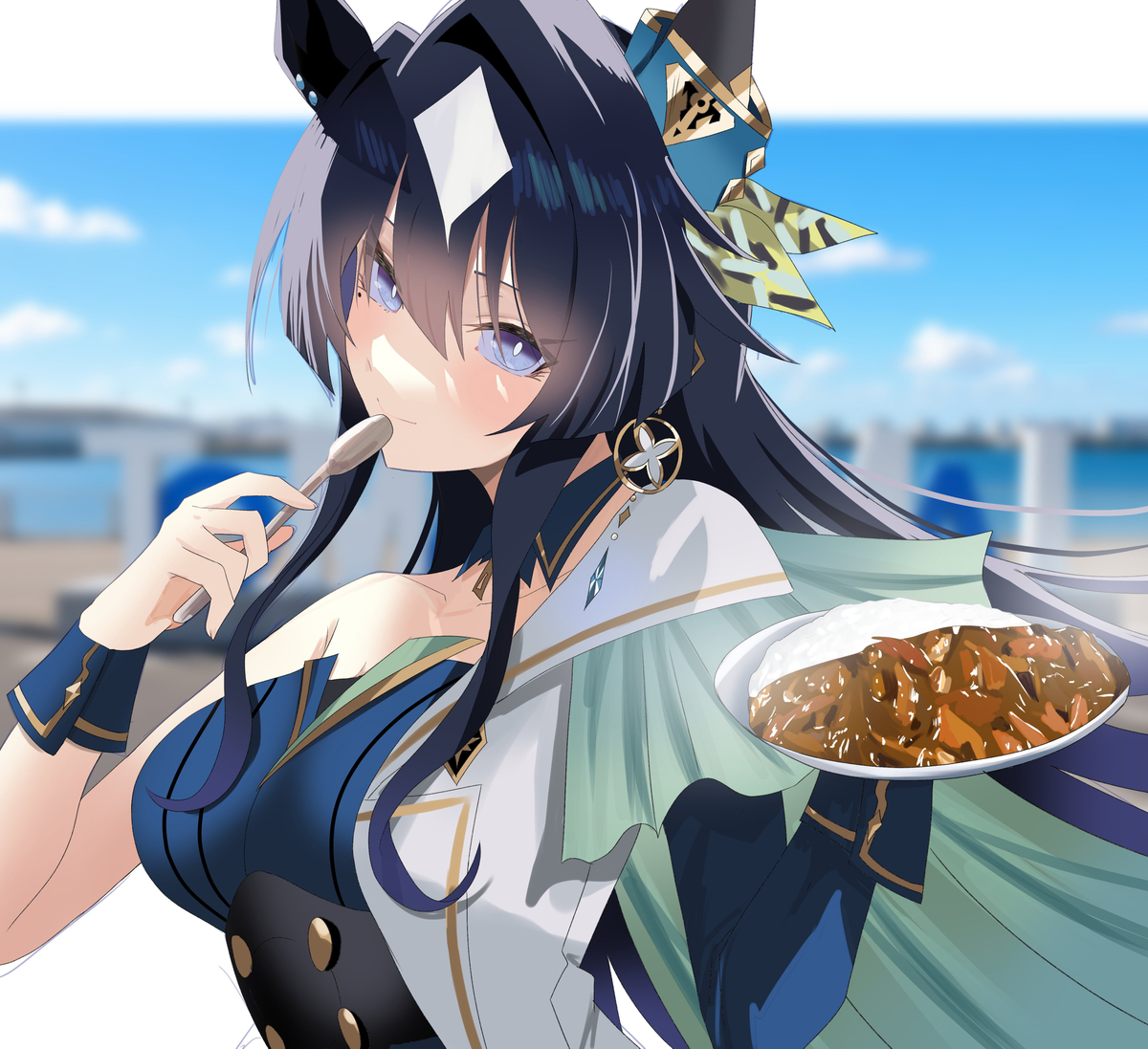 This is a pixiv picture whose title is カレー美味シーナ.