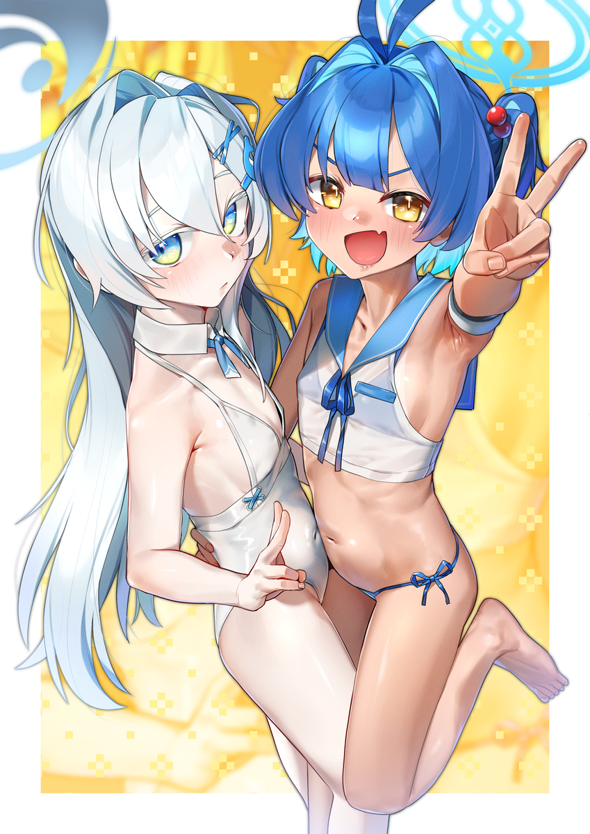 This is a pixiv picture whose title is サユリとマキナ.