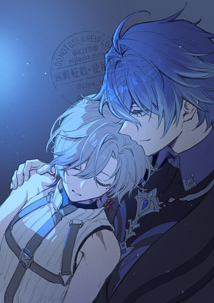 This is a pixiv picture whose title is 【ンズイル】「願わくば、彼にひとときの安らぎを」.