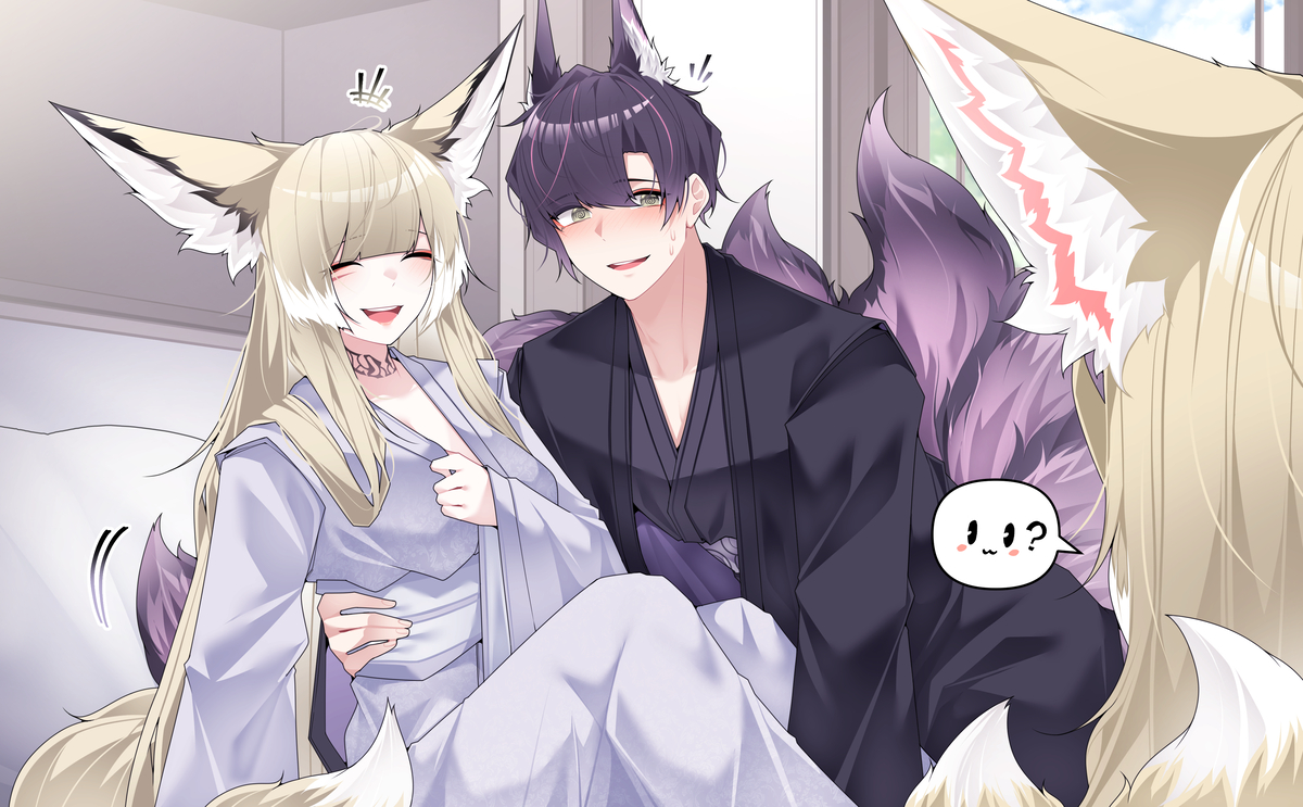 This is a pixiv picture whose title is もふもふ.