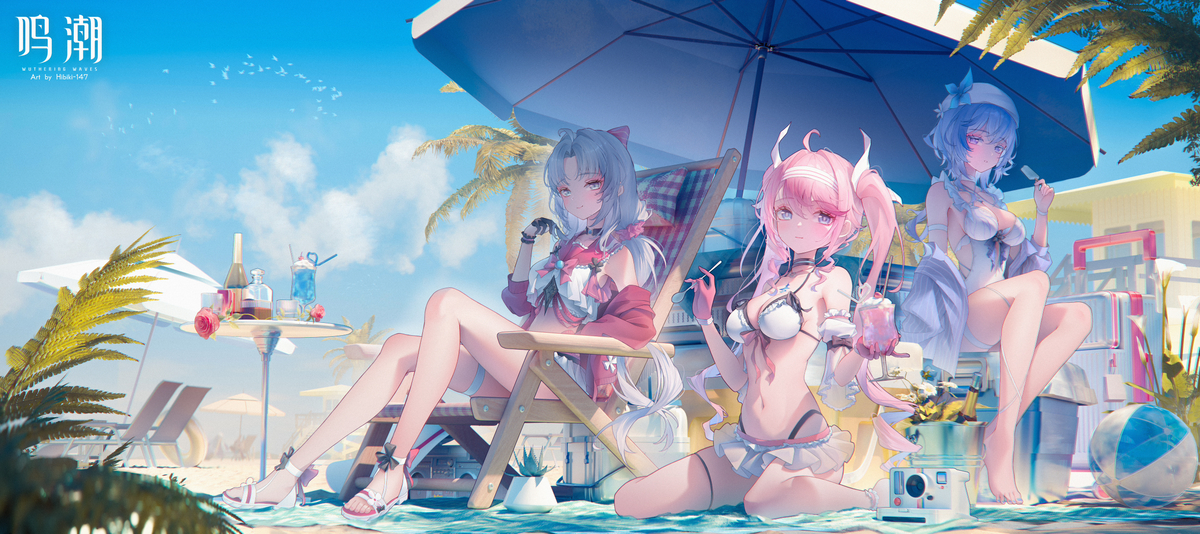 This is a pixiv picture whose title is 小土豆的泳装趴.