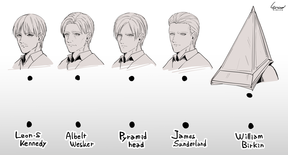 This is a pixiv picture whose title is 金髪青目キャラ当て.