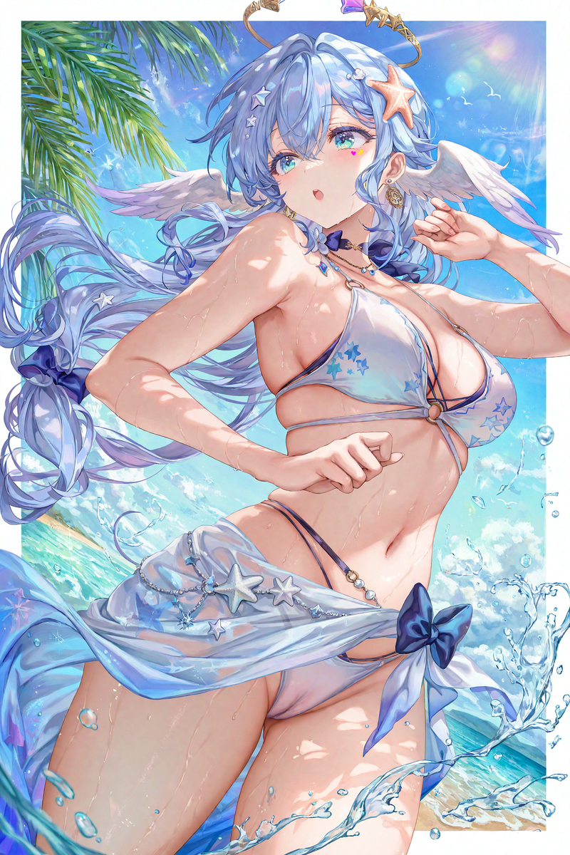 This is a pixiv picture whose title is ロビンちゃん 夏空の歌🌴.