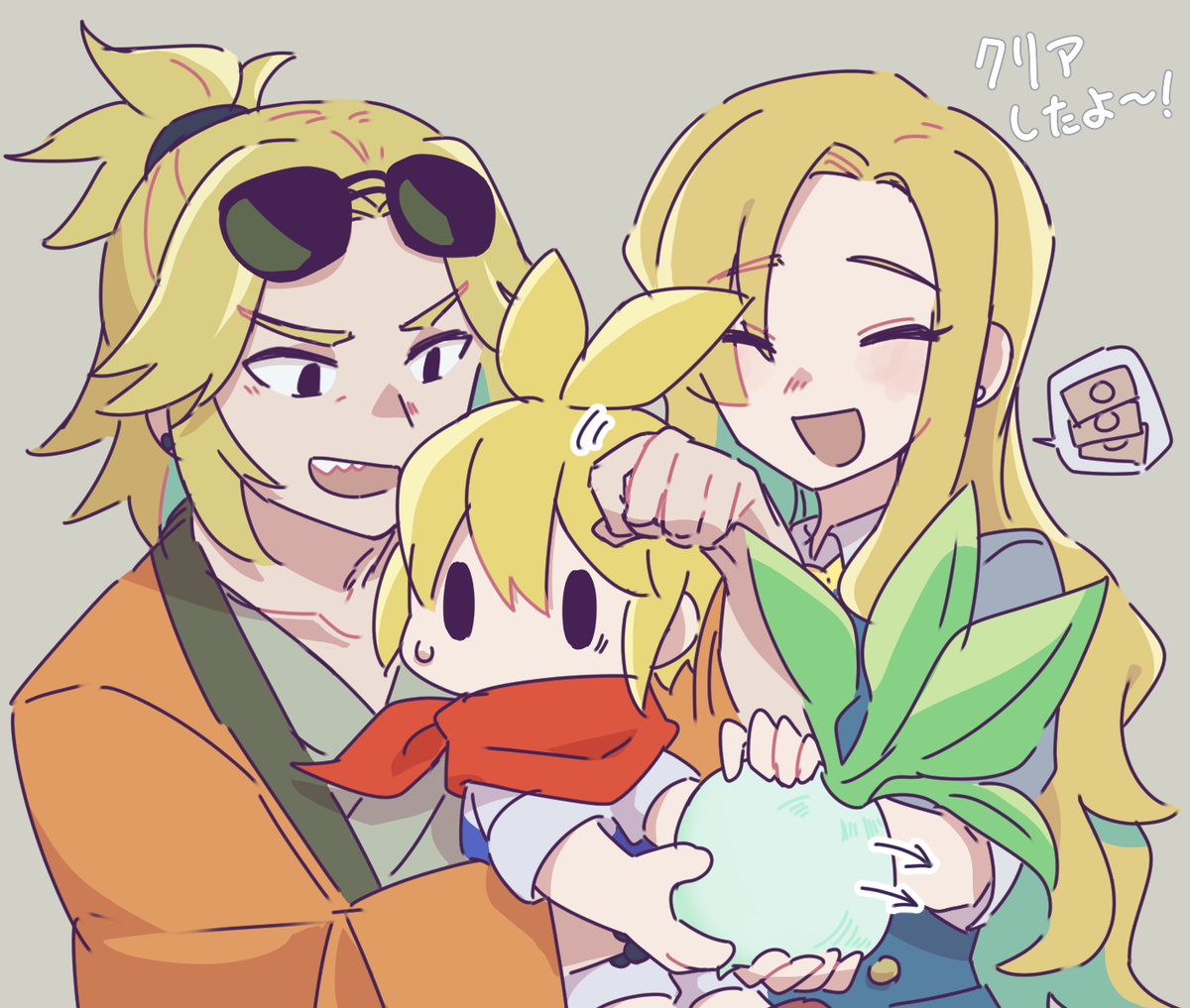 This is a pixiv picture whose title is ほのぐらしクリア記念.