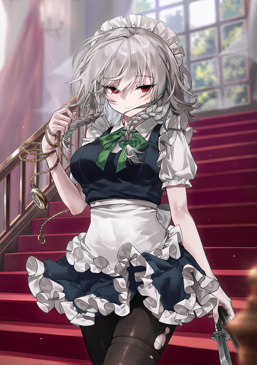 This is a pixiv picture whose title is 咲夜さん.