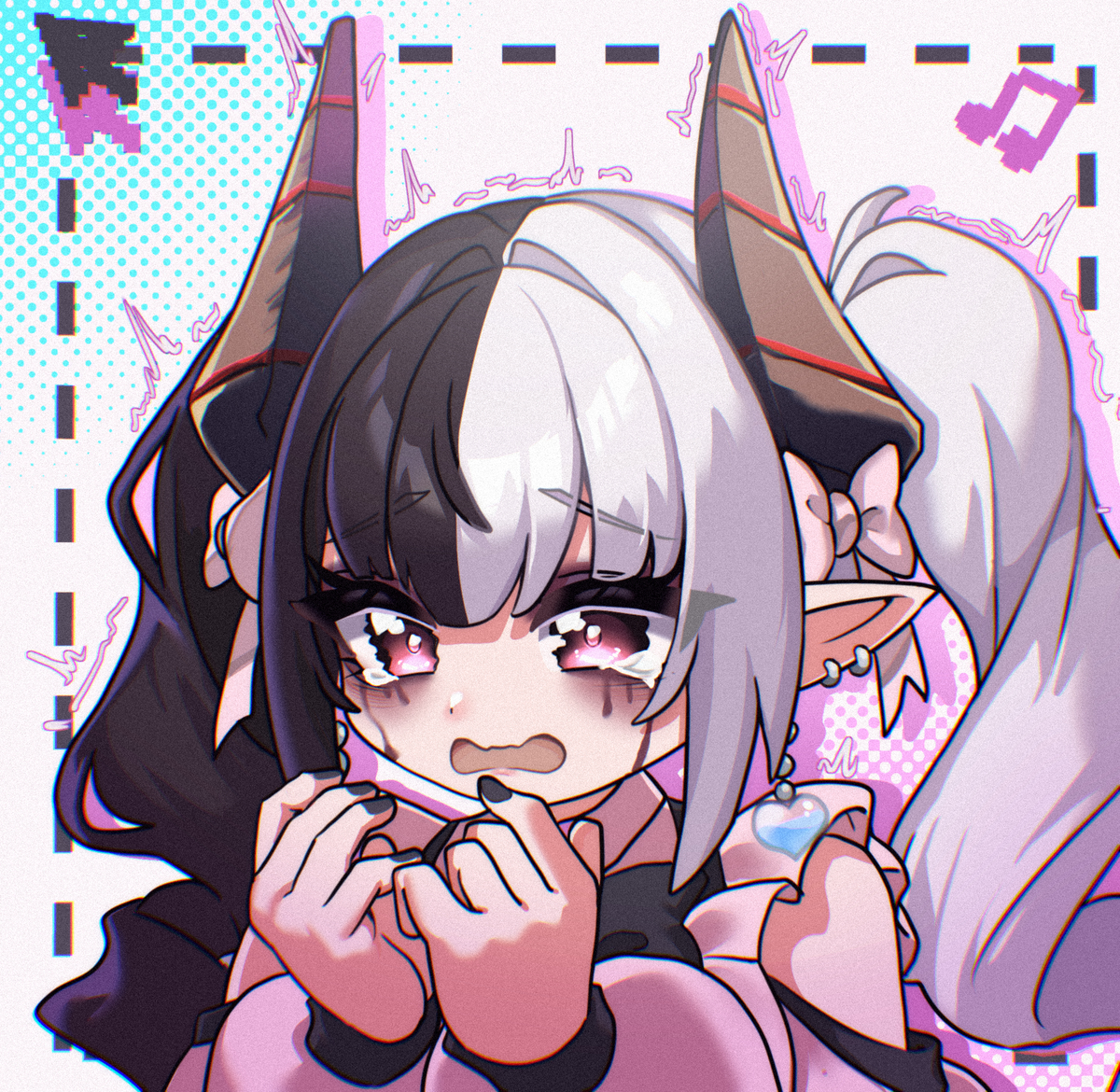 This is a pixiv picture whose title is 离岛哭哭.