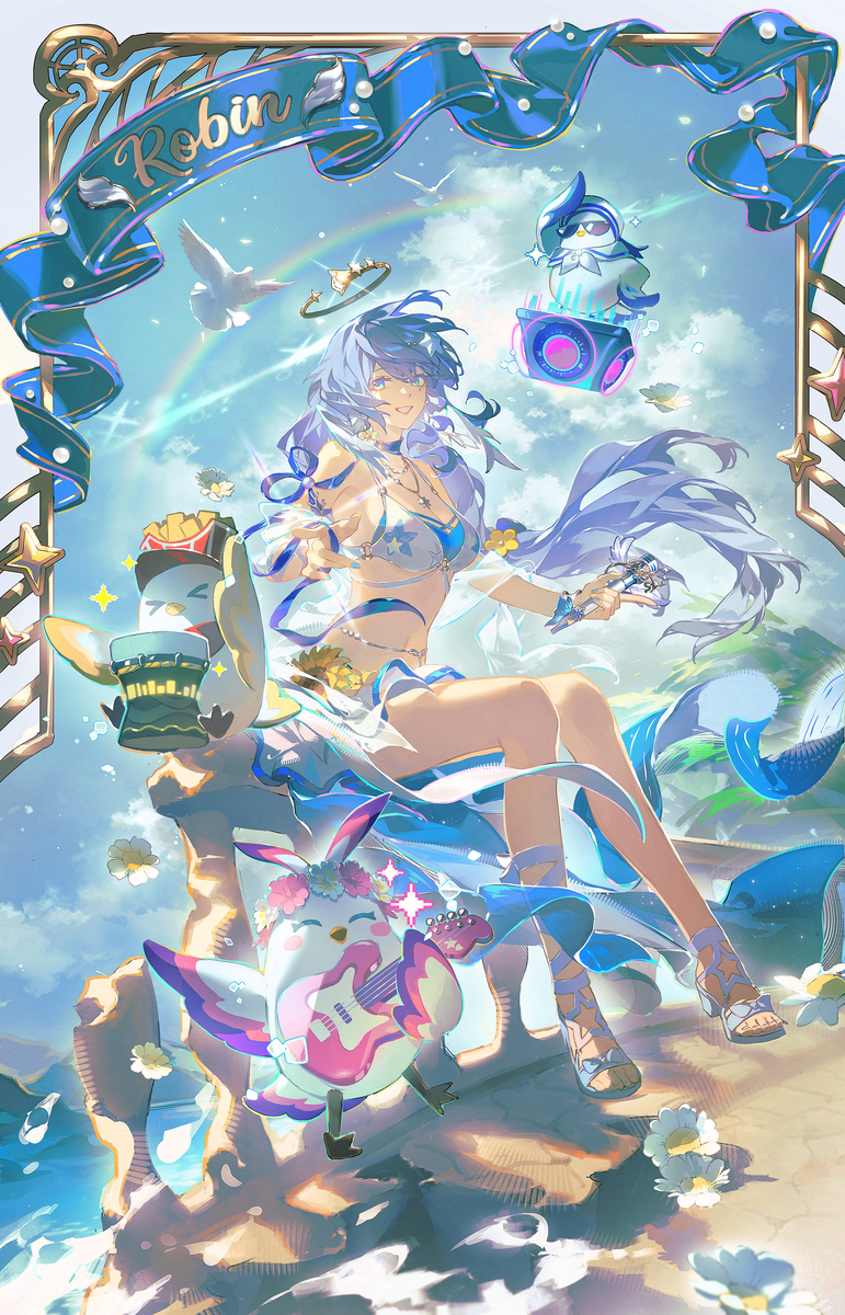 This is a pixiv picture whose title is ロビン・夏空の歌.