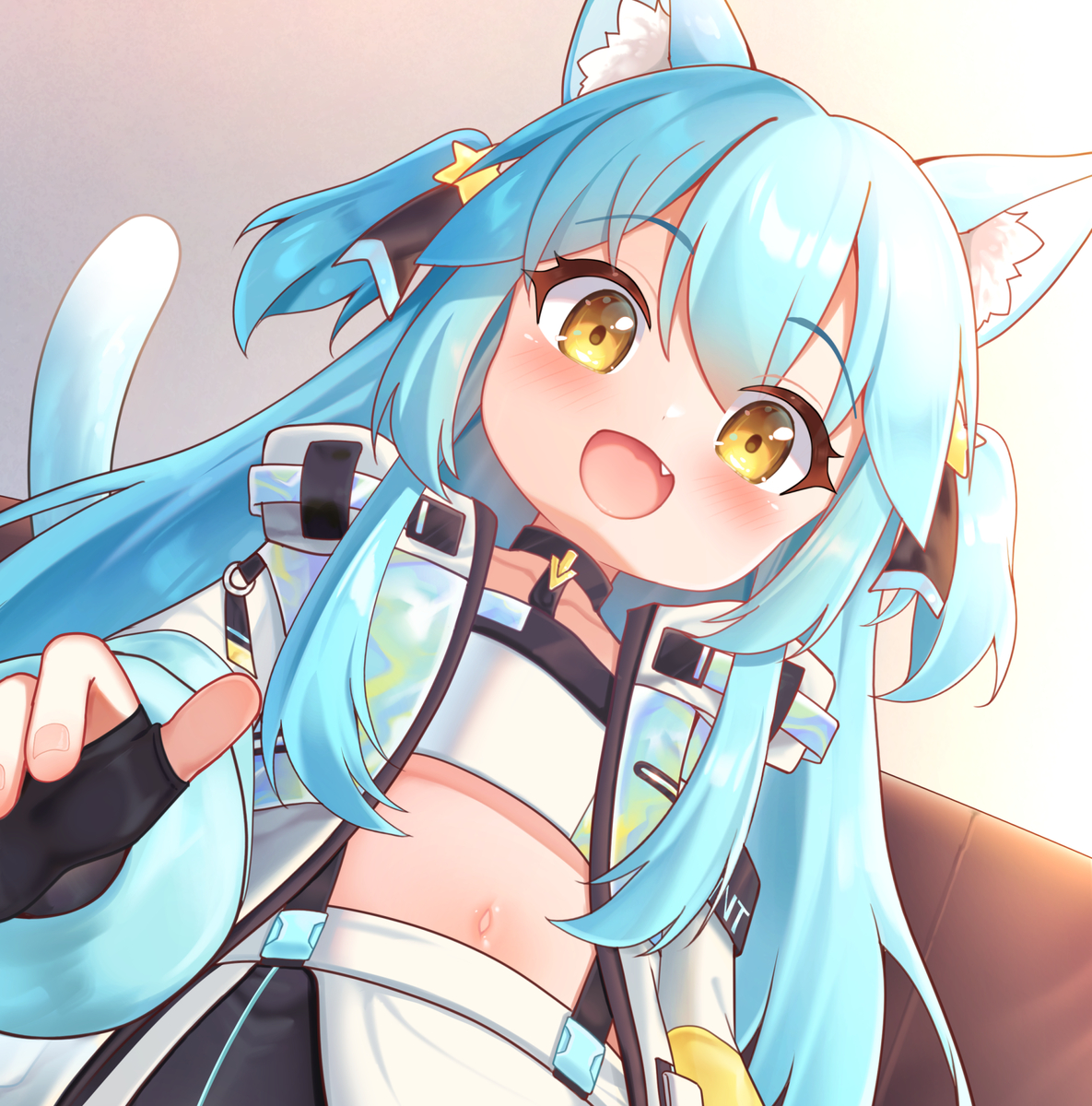 This is a pixiv picture whose title is Lying on Mint’s lap ♥.