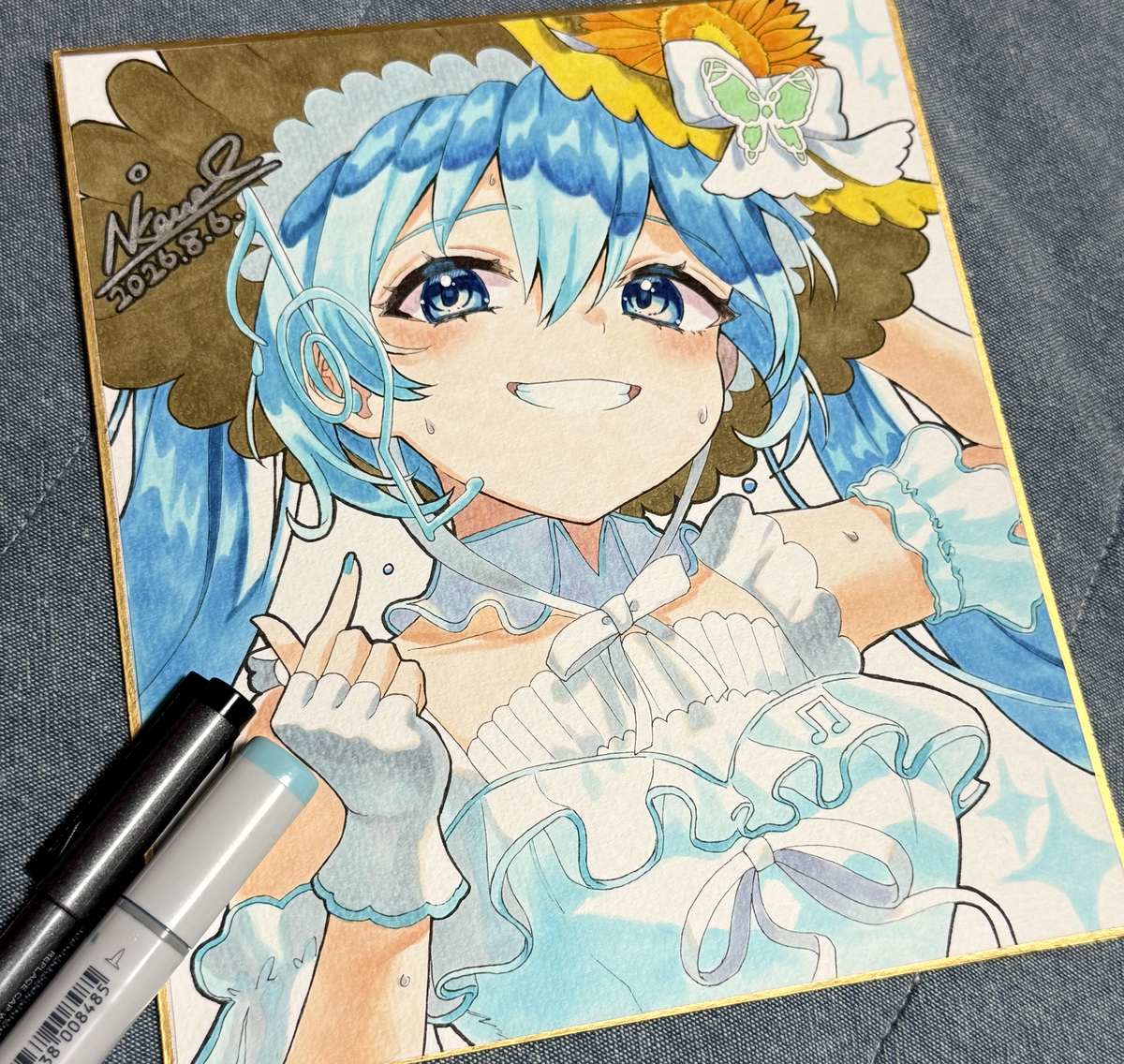 This is a pixiv picture whose title is 最近描いた色紙一覧.