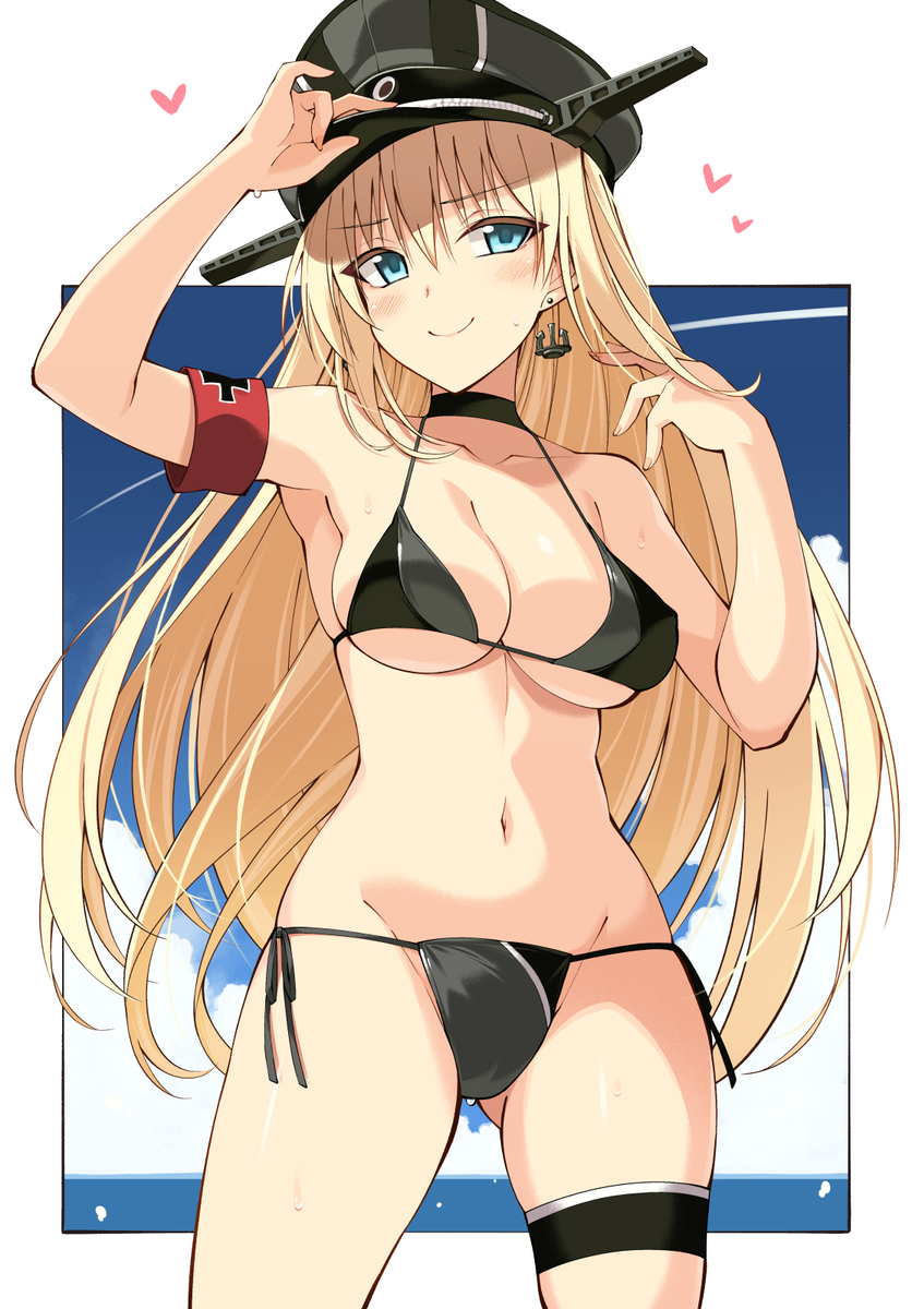 This is a pixiv picture whose title is 水着ビスマルク2026.