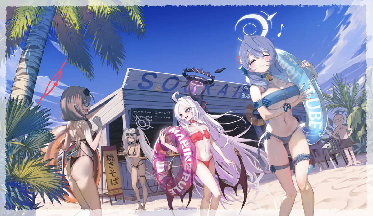 This is a pixiv picture whose title is 風紀委員会夏休み.